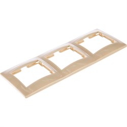 Горизонтальная трехместная рамка Generica КВАРТА - фото 14744301