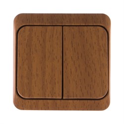 Двухклавишный выключатель Systeme Electric Этюд Дача - фото 14744329