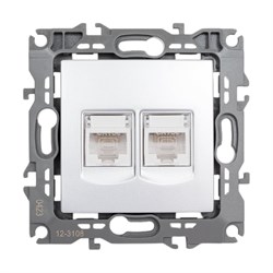 Двойная информационная розетка ЭРА 12-3108-03 - фото 14745902