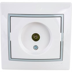 ТВ розетка Lezard белый с вст сер - фото 14750437