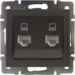 Двойная компьютерная розетка Lezard RAIN - фото 14758779