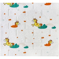 Мягкая самоклеящаяся 3D панель LAKO Детская Единороги - фото 14759132