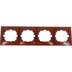 Горизонтальная четырехместная рамка Lezard MIRA - фото 14762177