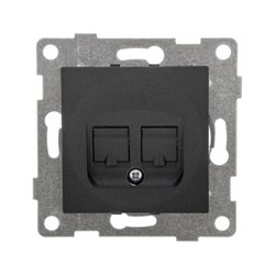 Двойной механизм телефонной розетки GUSI ELECTRIC Ugra - фото 14763154