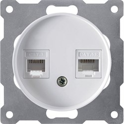 Телефонная/компьютерная двойная розетка OneKeyElectro 2172771 - фото 14765634