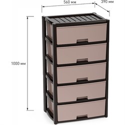 Комод ЗПИ "Альтернатива" Колорит 5-ти секцион. широкий венге - фото 14765780