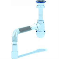 Гофрированный бутылочный сифон для умывальника/мойки АНИ пласт C0115 - фото 14782175