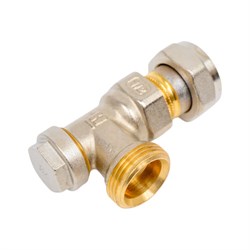 Угловой нижний вентиль для радиатора Honeywell Home V2420E0015RU - фото 14783003