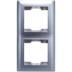 Двухместная рамка Volsten V01-25-A21-M Argento Violet - фото 14786232