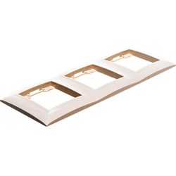 Вертикальная трехместная рамка Volsten V01-22-A32-M Violet - фото 14786466