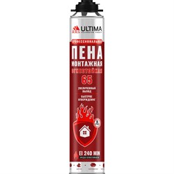 Огнестойкая профессиональная монтажная пена Ultima Pro 65 - фото 14789729