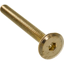 Латунированный мебельный винт Европартнер М6х50 20 шт. - фото 14790445