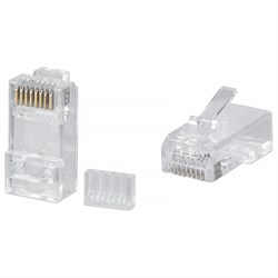 Коннектор для одножильного и многожильного кабеля, для проводников с толщиной по изоляции до 1,05 м Cabeus 8P8C-C6-TWP - фото 14804581