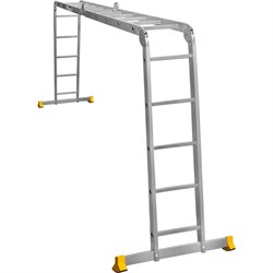 Алюминиевая двухсекционная шарнирная лестница Алюмет Серия Т4 - фото 14808780