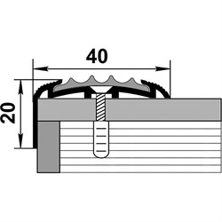Угловой алюминиевый порог Лука УТ000023668 - фото 14812514