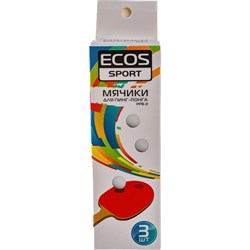 Мячики для пинг-понга Ecos PPB-3 - фото 14819362