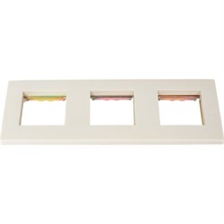 Трехпостовая рамка LANMASTER LAN-FRS45x45/3-WH - фото 14824599