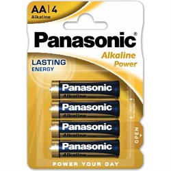 Батарейка Panasonic Alkaline LR6 AA 1.5В бл/4 щелочная - фото 14826382