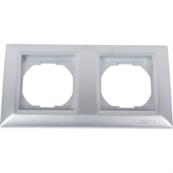 2-местная рамка Metronex Roma Silver - фото 14829304