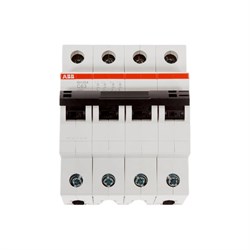 Четырехполюсной автоматический выключатель ABB SH204L - фото 14829617