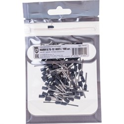 Наконечник штыревой втулочный изолированный КВТ НШВИ 0,75-12 - фото 14837980