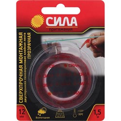 Сверхпрочная пеноакриловая двусторонняя монтажная лента Сила Б0046371 - фото 14840343