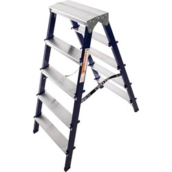 Двухсторонняя стальная стремянка Алюмет M8205 - фото 14840839