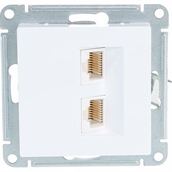 Двойная компьютерная розетка Systeme Electric ATLASDESIGN - фото 14842145