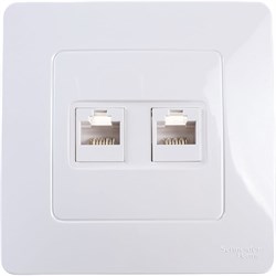 Компьютерная двойная розетка Systeme Electric BLANCA - фото 14842401