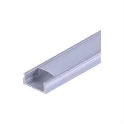 Комплект накладного алюминиевого профиля REXANT с рассеивателем 15x6мм, 1м - фото 14843540