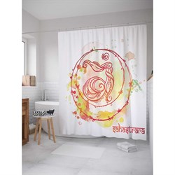 Шторка-занавеска для ванной JoyArty Коронная чакра - фото 14852769