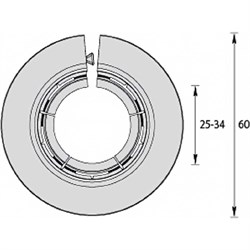 Универсальный обвод для труб Ideal ОТ25-34-Ф2 001 БЕЛ - фото 14859217