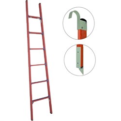 Стеклопластиковая приставная диэлектрическая лестница Антиток ЛСПД-2.5 Евро МгК - фото 14859519