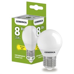 Светодиодная лампа Generica LL-G45-08-230-30-E27-G - фото 14864408