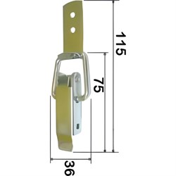 Чемоданная средняя оцинкованная защелка MFK-TORG Z/Ч312 - фото 14864607