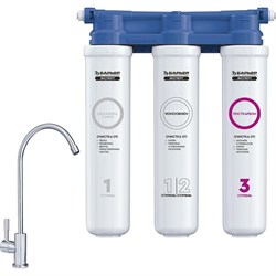 Трехступенчатый быстросъемный фильтр под мойку для очистки воды Барьер ЭКСПЕРТ СЛИМ Стандарт - фото 14865663