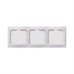 Горизонтальная трехместная рамка Generica КВАРТА - фото 14880280