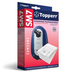 Мешок для пылесоса (пылесборник) бумажный TOPPERR SM7, SAMSUNG, КОМПЛЕКТ 5 шт., 1031 - фото 14883296