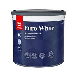 Краска для потолка TIKKURILA EURO WHITE безупречный потолок - фото 14893228