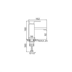 Смеситель для умывальника Ledeme L1033 - фото 14893623