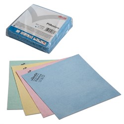 Салфетки VILEDA "ПВАмикро", КОМПЛЕКТ 5 шт., искусственная замша, голубая, 35х38 см, 143590 - фото 14896351