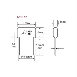 Металлопленочный конденастор JB Capacitors JFB02E225K200000B-125 - фото 14903861