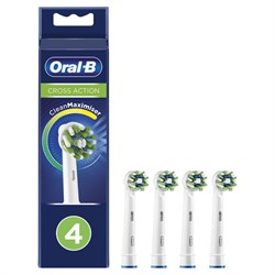 Насадки для электрической зубной щетки КОМПЛЕКТ 4 шт. ORAL-B (Орал-би) Cross Action EB50RX, 80348194 - фото 14913990