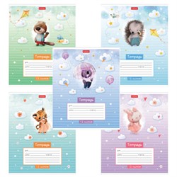 Тетрадь 12 л., HATBER линия, обложка картон, "Маленькие мечтатели" (микс в спайке), 086149, 12Т5В2 - фото 14922762