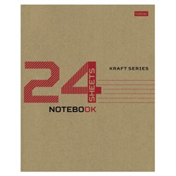 Тетрадь 24 л., HATBER клетка, обложка картон КРАФТ, 077661, 24Т5В1_28075 - фото 14922771
