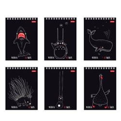 Блокнот МАЛЫЙ ФОРМАТ А6, 60 л., гребень, картон, клетка, HATBER, "Нескучные герои", 088310, 60Б6В1гр - фото 14922810