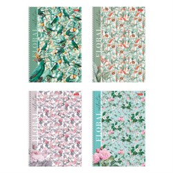 Тетрадь А4 80 л., HATBER, гребень, клетка, матовая ламинация, "Floral collection" (микс в спайке), 082972, 80Т4лВ1гр - фото 14922873