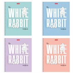 Тетрадь А5, 48 л., HATBER гребень, клетка, обложка картон, "Следуй за белым кроликом" (микс), 087016, 48Т5В1гр - фото 14922895