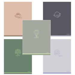 Тетрадь А5 48 л., HATBER скоба, клетка, Soft-touch ламинация, "Лаконично" (микс в спайке), 090520, 48Т5лВ1 - фото 14922896