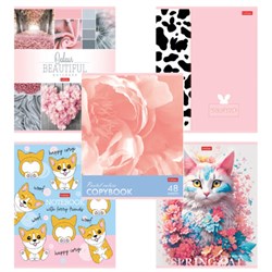 Тетрадь А5 48 л., HATBER скоба, клетка, обложка картон, "Для девочек_Выпуск №1" (микс), 087341, 48Т5В1 - фото 14922910